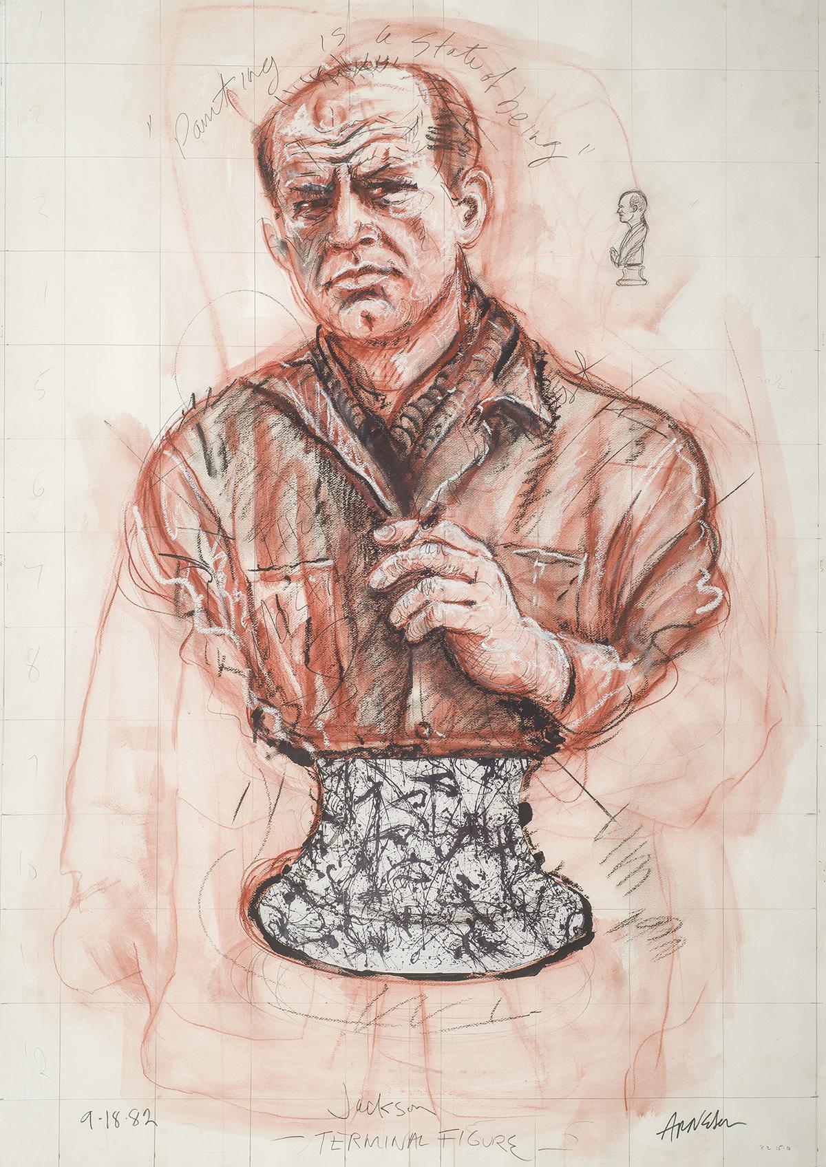 Drawing of Jackson Pollock