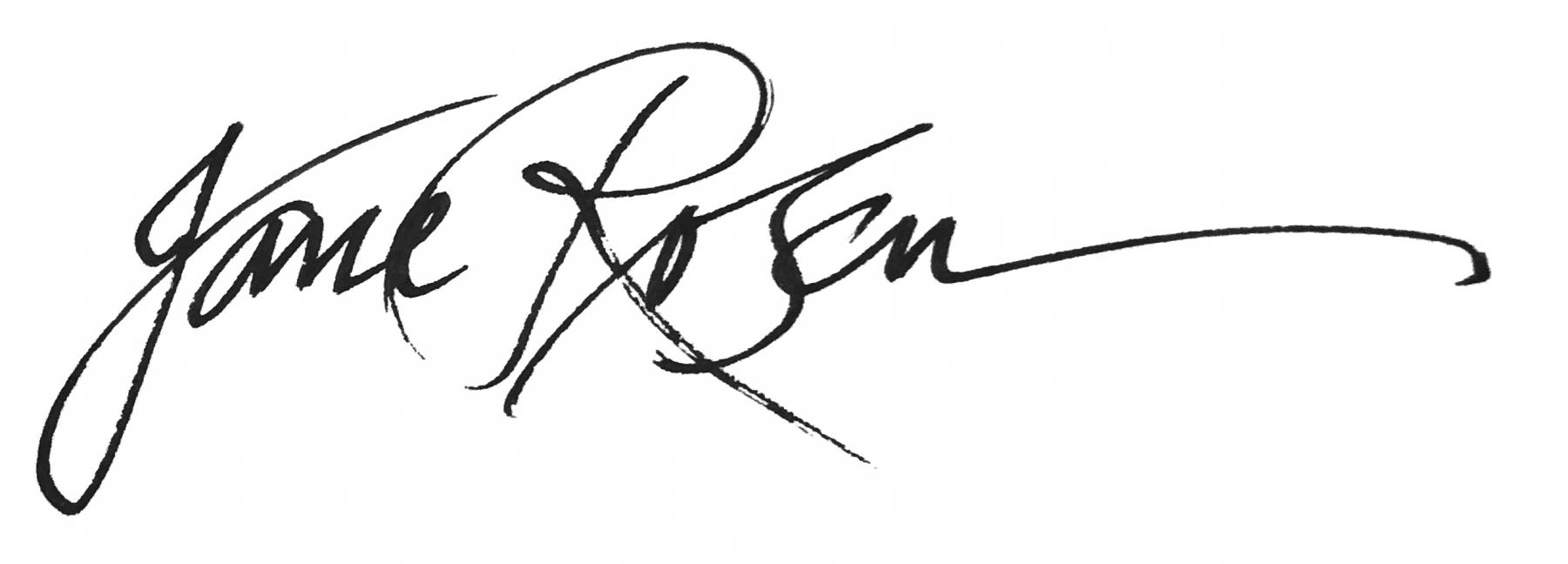 Rosen, Jane signature