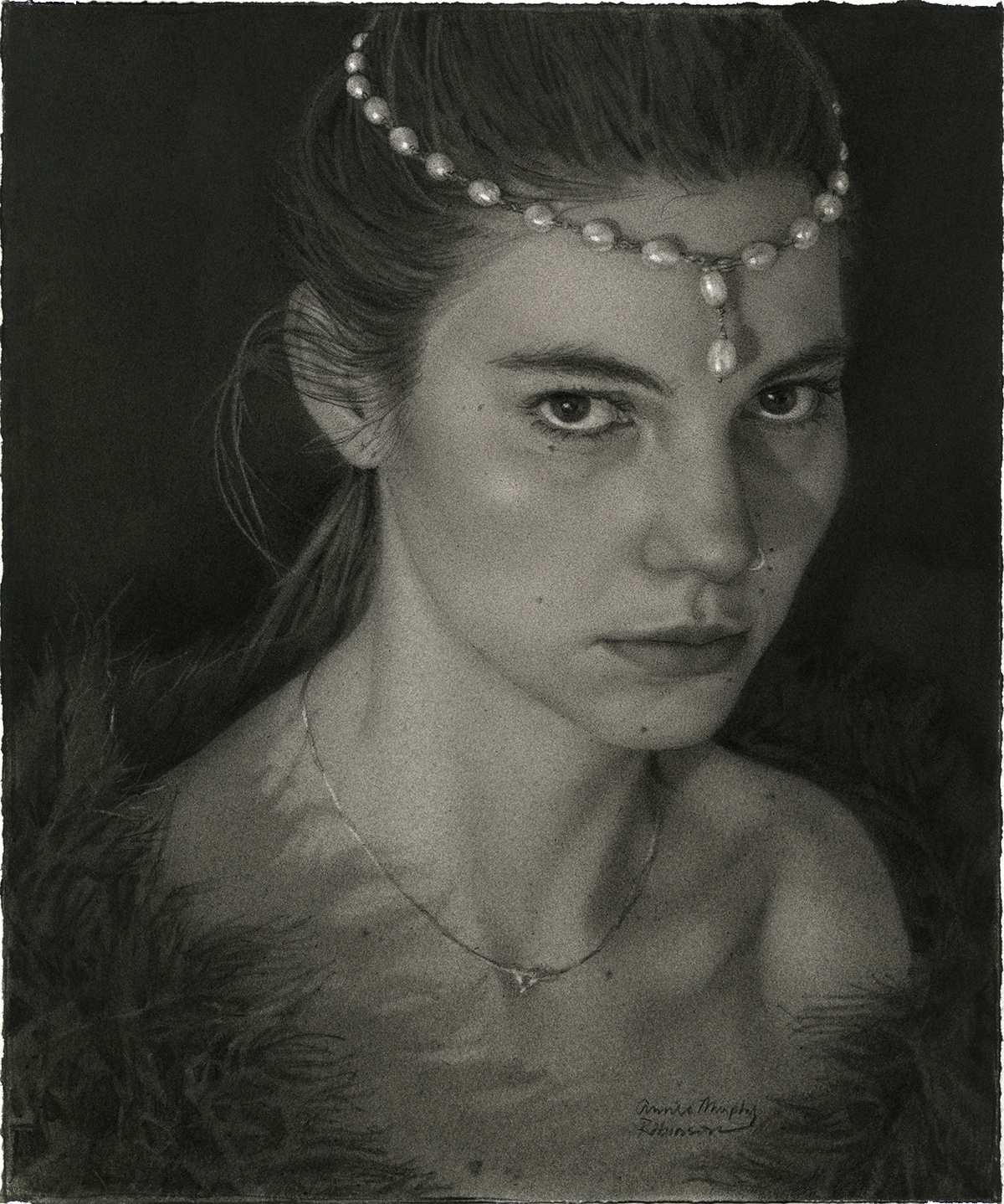 Casey, Maribou and Pearls (Härber) by Annie Murphy Robinson