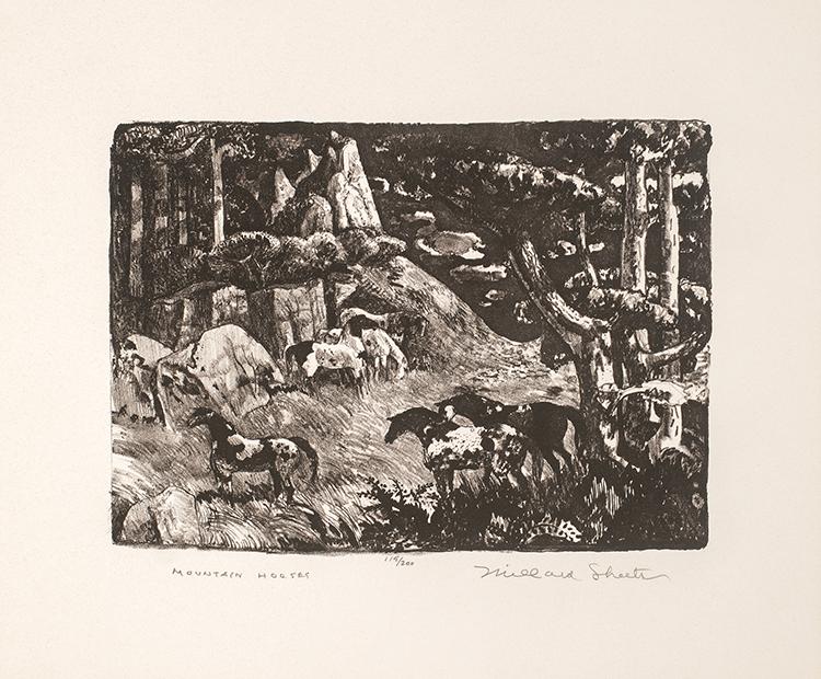 Millard Sheets: Mountain Horses