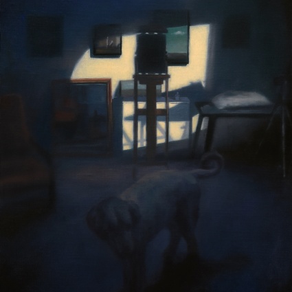 Night Studio Dog by David Stanger