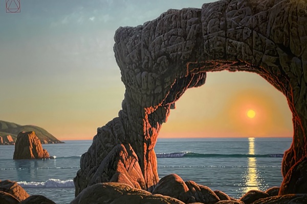 Rock Arch with Sun