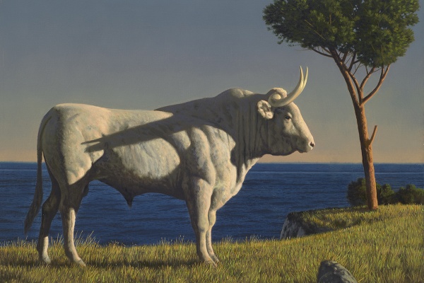 Landscape with a Bull by David Ligare