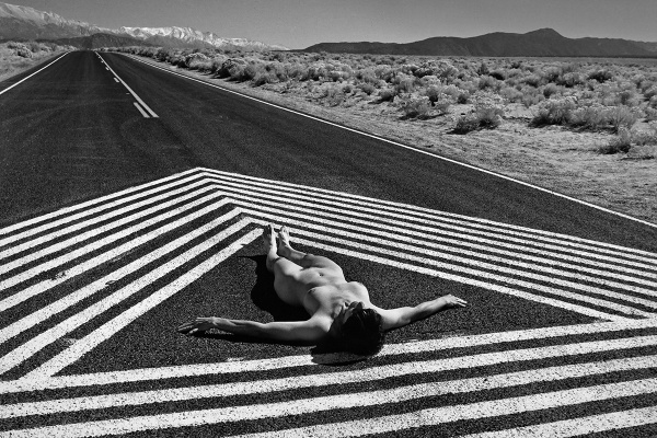 Sharon on Road by Robert Kolbrener